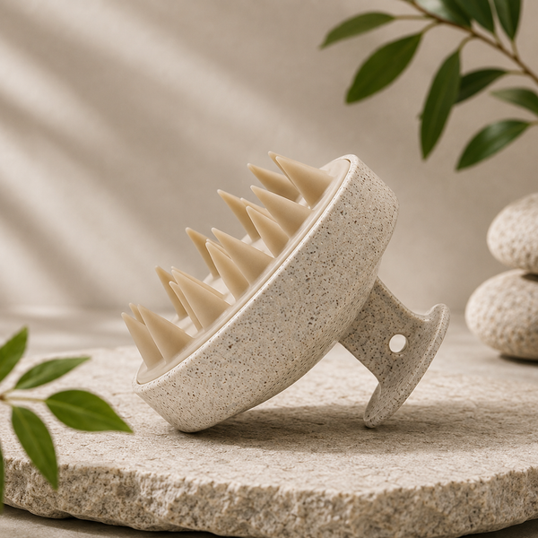 Soft Silicone Bamboo Scalp Brush